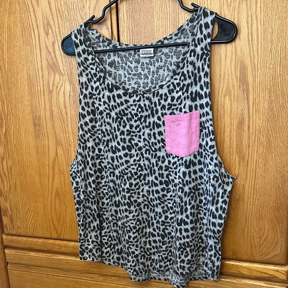 Pink leopard tank